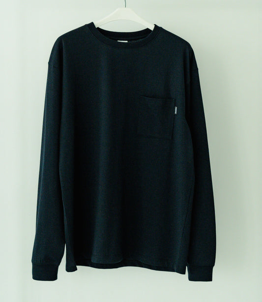 N6 Long sleeve Pocket T-Shirts【BLACK】(N624-002)