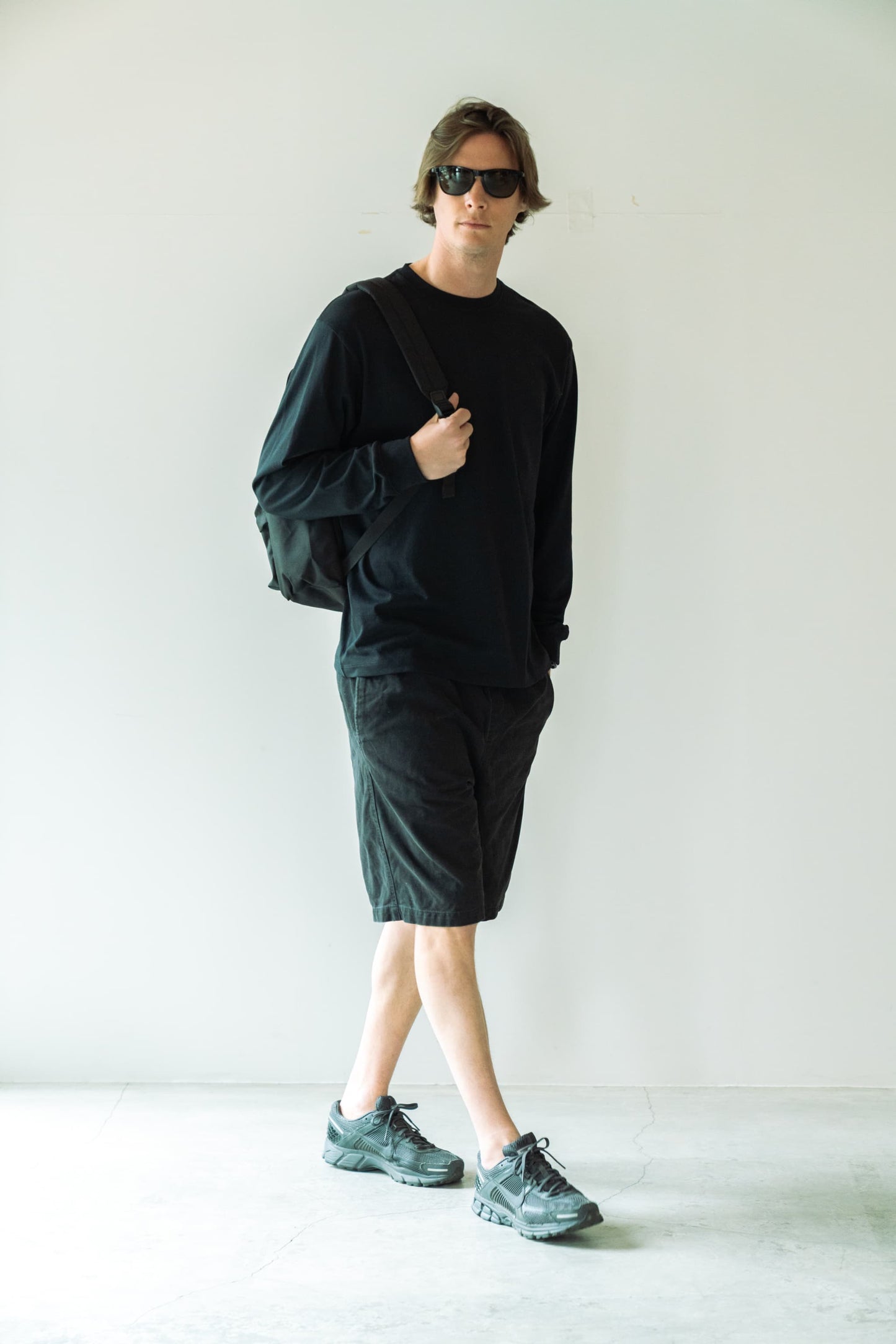 N6 Long sleeve Pocket T-Shirts【BLACK】(N624-002)
