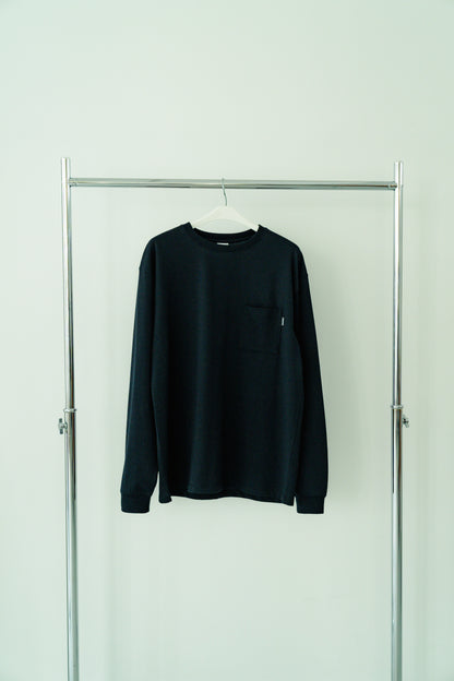 N6 Long sleeve Pocket T-Shirts【BLACK】(N624-002)