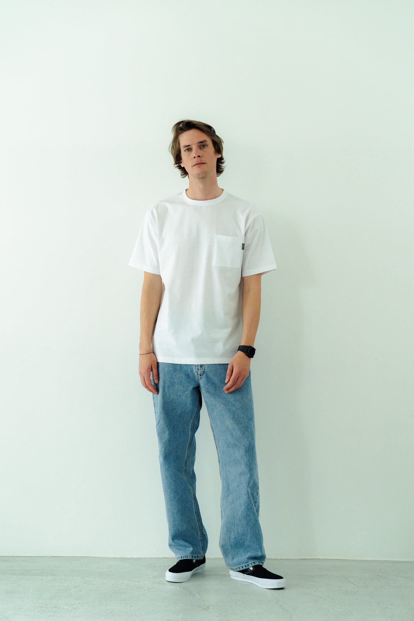 N6 Half sleeve Pocket T-Shirts【WHITE】(N624-001)