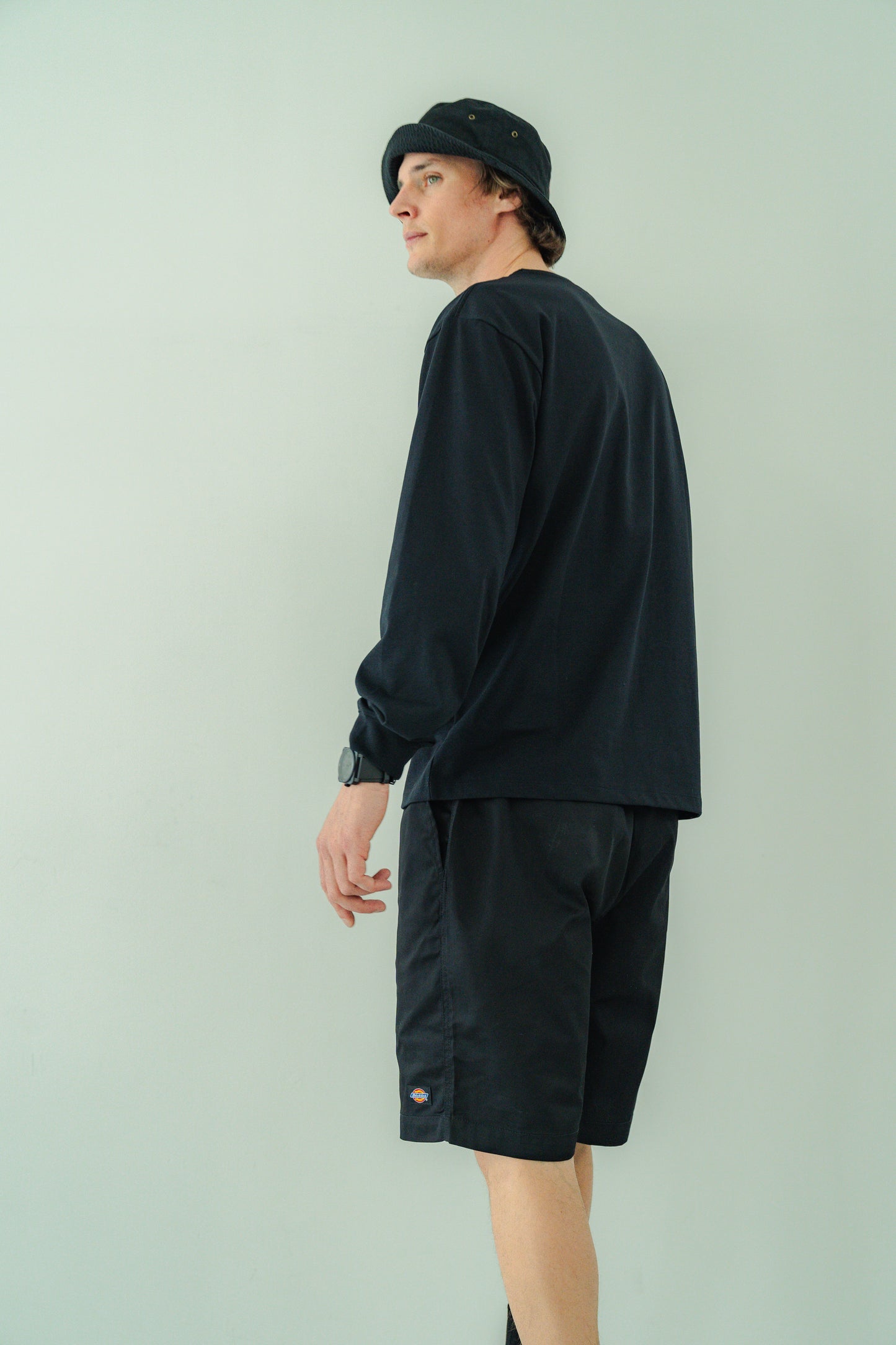 N6 Long sleeve Pocket T-Shirts【BLACK】(N624-002)